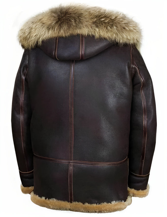 Aviator-Style Leather-Look Jacket
