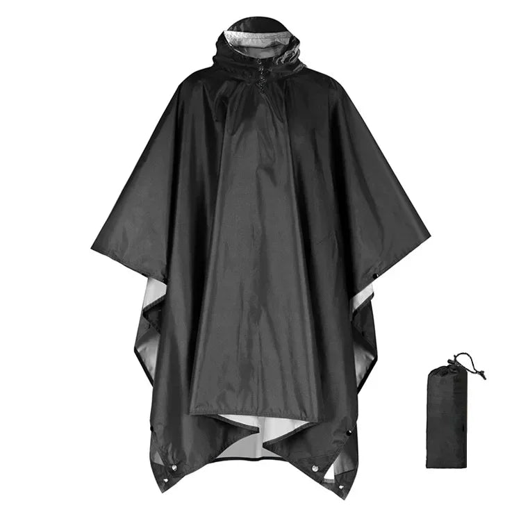 Cape-Style Poncho with Storage Pouch