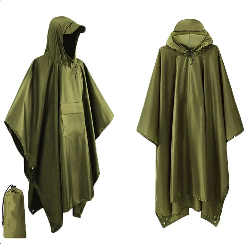 Cape-Style Poncho with Storage Pouch