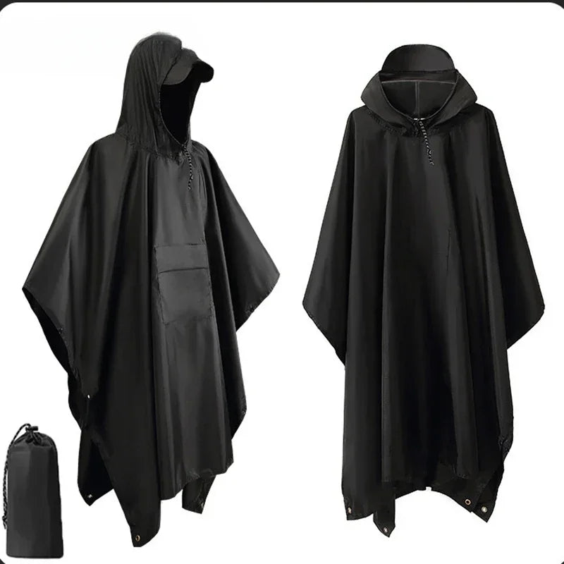 Cape-Style Poncho with Storage Pouch