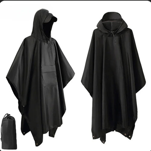 Cape-Style Poncho with Storage Pouch