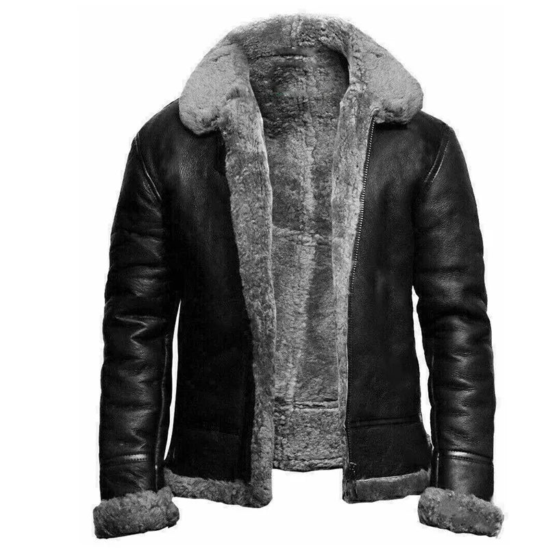 Hooded Shearling-Lined Jacket