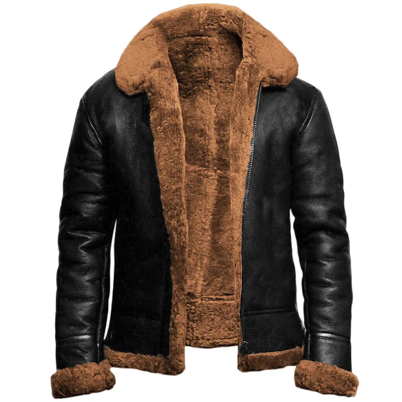Hooded Shearling-Lined Jacket