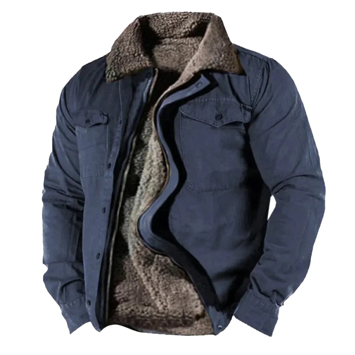 Men's Fleece-Lined Collar Jacket