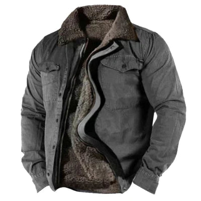 Men's Fleece-Lined Collar Jacket