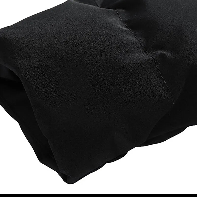 Men's Quilted Zip-Front Jacket with Drawstring Hood