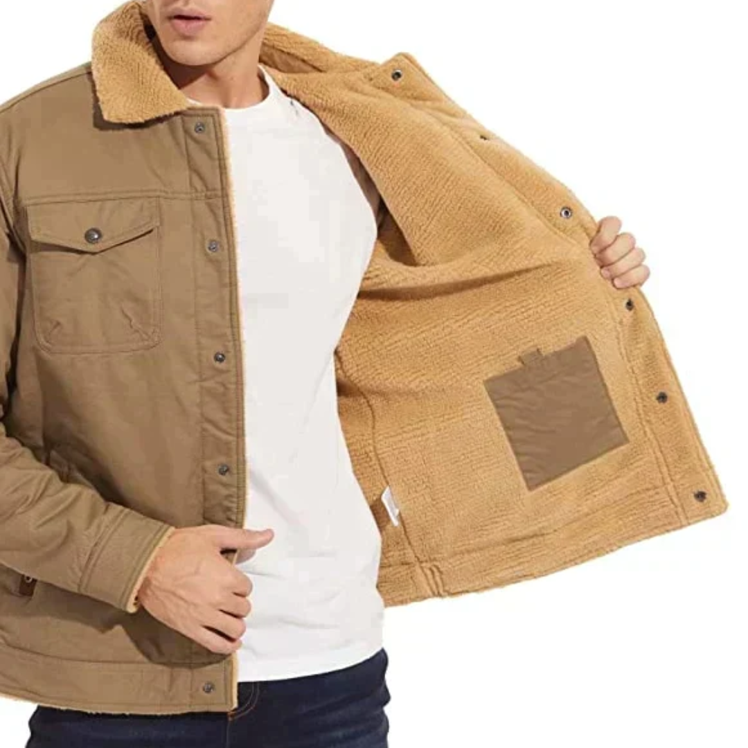 Men's Sherpa-Lined Utility Jacket