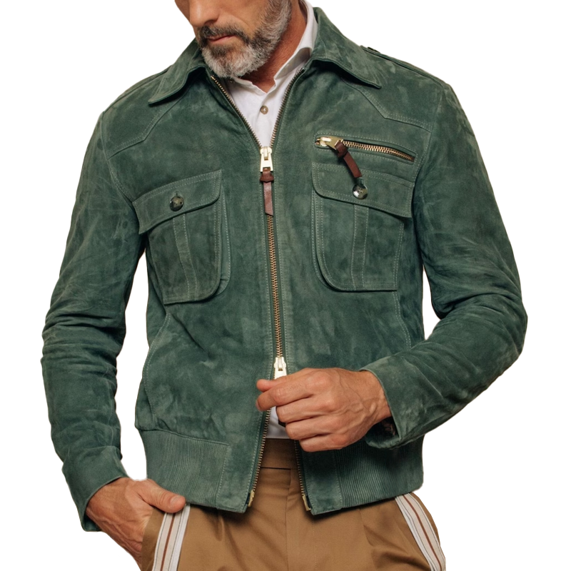 Men's Utility-Style Zip-Front Jacket