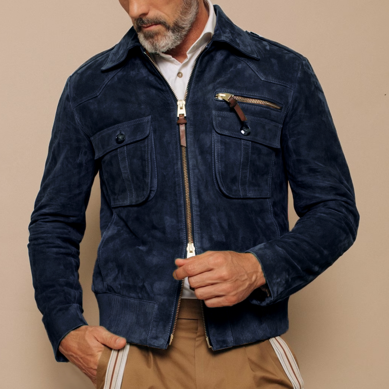 Men's Utility-Style Zip-Front Jacket