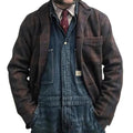 Men's Checkered Lapel Jacket