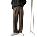 Men's Wide-Leg Trousers with Front Pleats