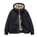 Men's Zip and Snap Closure Jacket with Flap Pockets