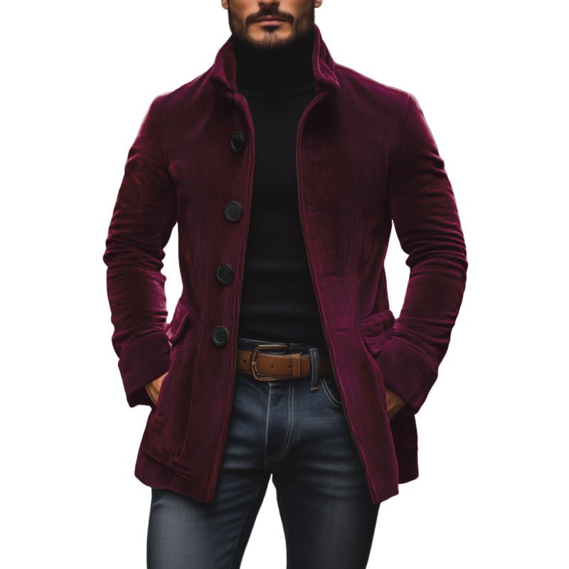 Notched Lapel Blazer with Flap Pockets
