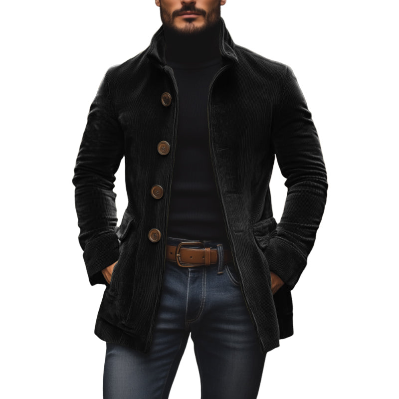 Notched Lapel Blazer with Flap Pockets