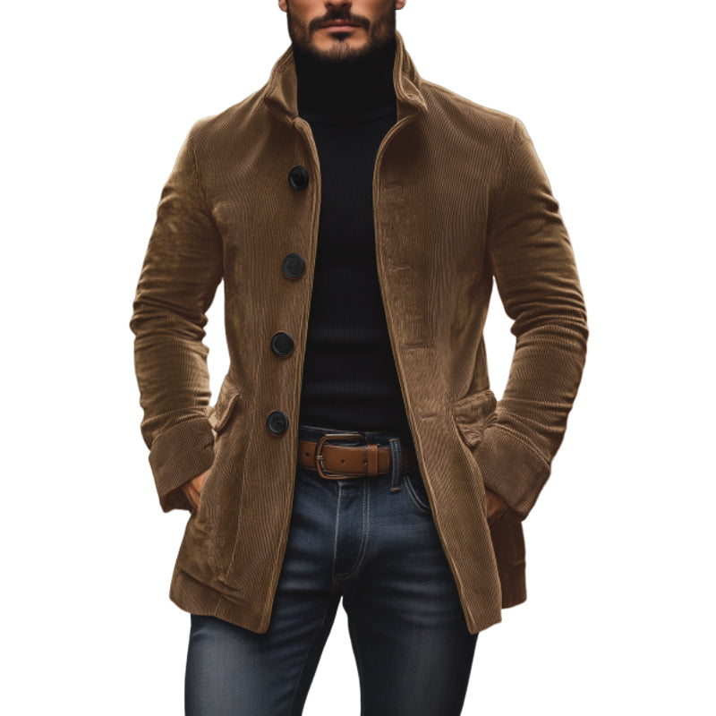 Notched Lapel Blazer with Flap Pockets