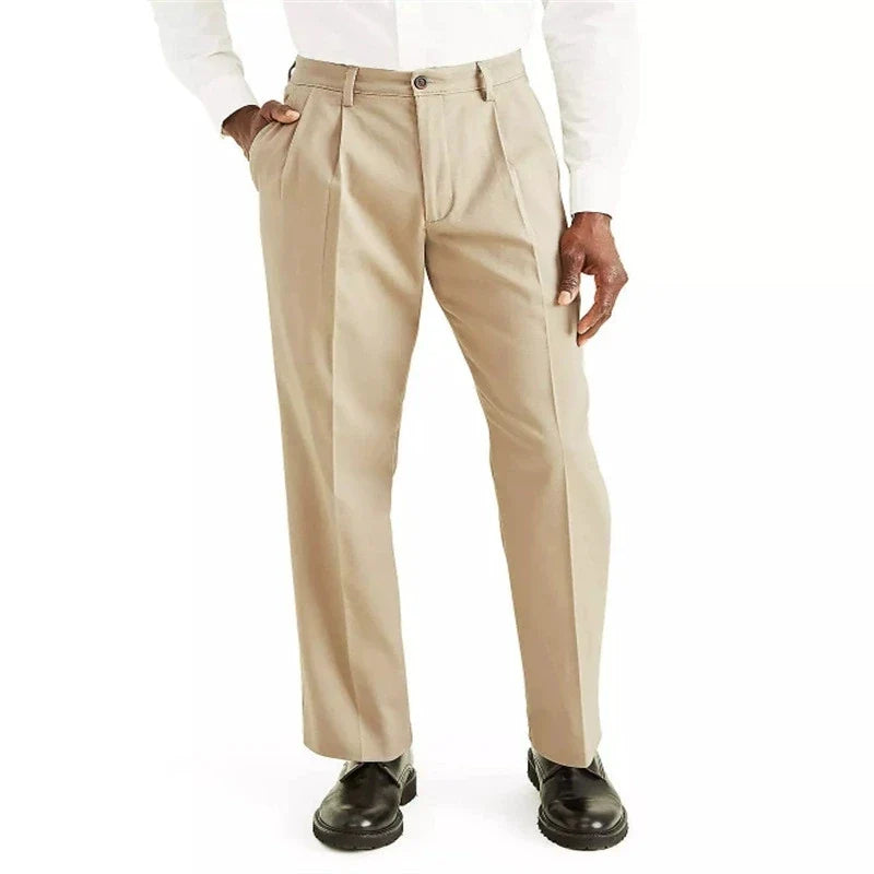 Flat Front Tailored Work Trousers