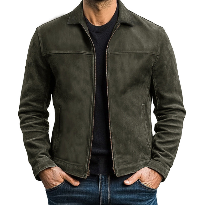 Shirt-Style Leather-Look Jacket